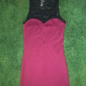 Maroon bodycon dress